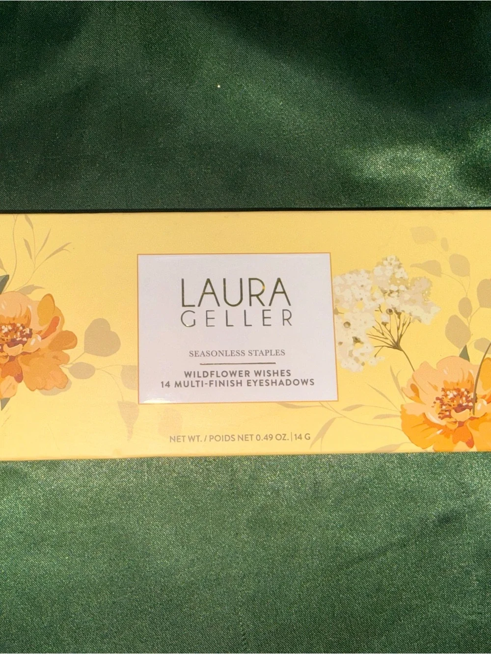Laura Geller Wildflower Wishes 14-Color Eyeshadow Palette — Yellow Floral